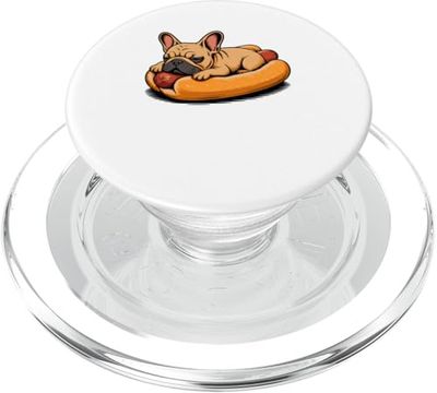 French Bulldog Hotdog Bun Frenchie Bulldogs PopSockets PopGrip para MagSafe