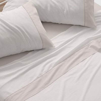 Burrito Blanco | Juego de sábanas | Cama de 135cm. (+Medidas Disponibles) | Diseño 297 | Color Beige (135x190/200cm.)