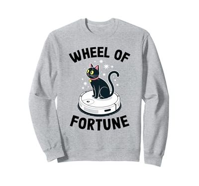 Wheel Of Fortune Robot Vacuum Cleaner Funny Cat Sweatshirt