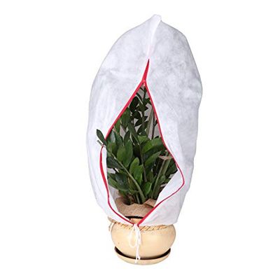 GARDENIX Plantenbescherming winter potplantenzak, vorstbescherming, winterbescherming, met ritssluiting en trekkoord 50 x 80 cm (2 stuks)