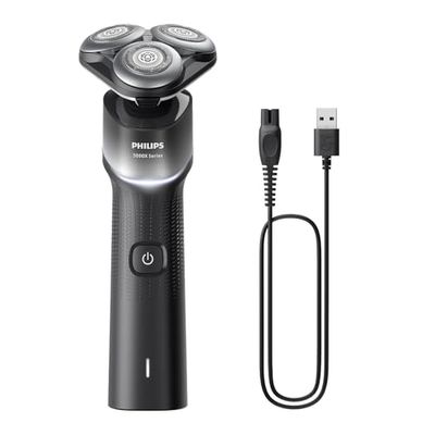 Philips X5004/00, Plata Serie 5000 Afeitadora Eléctrica para Hombre, Maquina de Afeitar Barba, Tecnología SkinProtect, Cabezal Flexible 360, Carga en 1 h/Carga óptima en 5 min