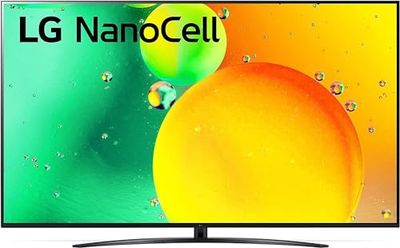 LG NanoCell 50NANO766QA Smart TV 4K 50" Serie NANO76 2022, Processore α5 Gen 5, Filmmaker Mode, Game Optimizer, Wi-Fi, AI ThinQ, Google Assistant e Alexa Integrati, Telecomando Puntatore