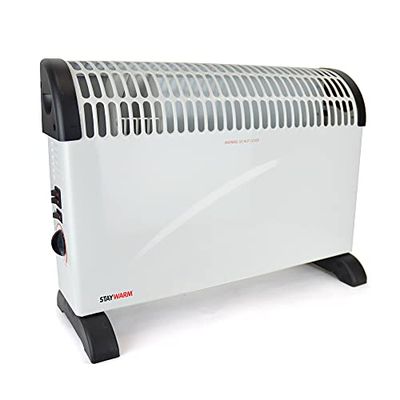 StayWarm Convectorverwarming 2000 W met ventilatorondersteuning, 3 warmtestanden en koud horloge - wit - F2406WH