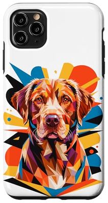 Polygonal Abstract Art Chesapeake Bay Retriever Chessie Case for iPhone 11 Pro Max