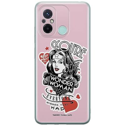 ERT GROUP mobiltelefonfodral för Xiaomi REDMI 12C/ REDMI 11A originalt och officiellt licensierat DC mönster Wonder Woman 014 anpassad till formen på mobiltelefonen, fodral tillverkad av TPU-plast