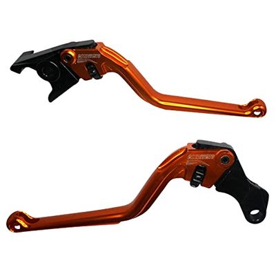 ACCOSSATO Paire de leviers orange pour Hyosung GT 650 Fi Mikuni de 2007 à 2008 (CC 650)