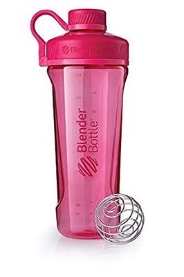 Blender Fles Radian Tritan | Eiwitshakerbeker | Dieetshaker | Waterfles | met blenderbal | 940 ml - roze