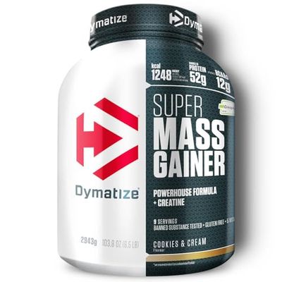 Dymatize Super Mass Gainer Cookies & Cream 2943g - Polvo Para Ganar Peso + Carbohidratos, BCAA y Caseína