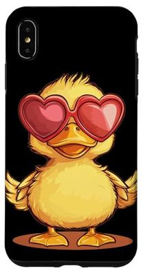 Divertente anatra faccia con amore occhiali da sole Costume Custodia per iPhone XS Max