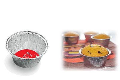 Set van 10 vormpjes, 8 x 3,5 cm, aluminium