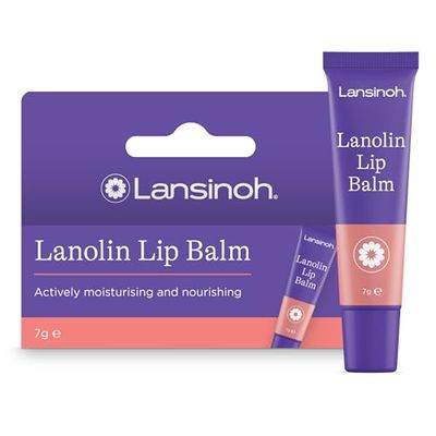Lansinoh Lanolin Lip Balm - Soothes and Protects Dry & Cracked Lips - Actively Moisturises 7ml