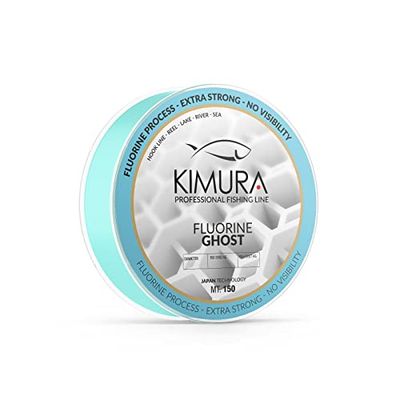KIMURA Fluorine Ghost Monofilament de pêche Adulte Unisexe, Cristal Fluo, 0.128