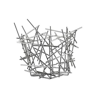 ALESSI Blow Up Fruteira de aço inoxidável, prateado, 40 cm x 32 cm x 36 cm