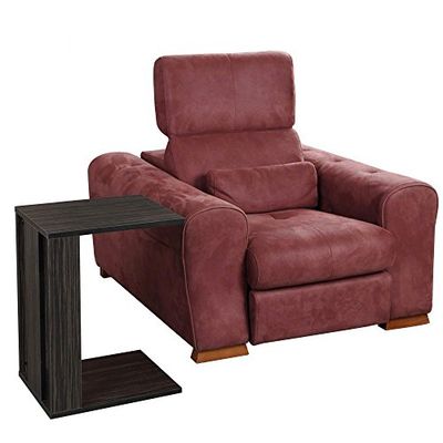 Hanah Home Elegancki stolik wenge z ukrytymi kółkami, 35 x 61 x 45 cm, 100% pokryta melaminą, grubość 18 mm, idealna do nowoczesnych przestrzeni życiowych