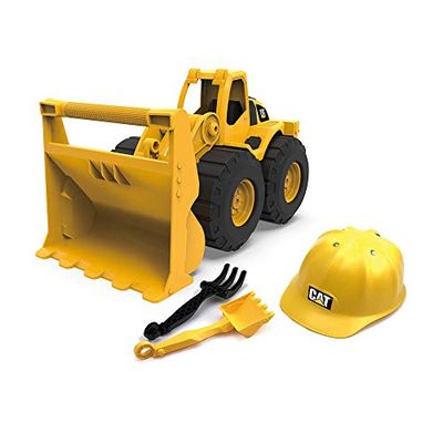 CATERPILLAR, Cargadora + Accesorios 26cm Tough Vehículos de construcción, Color Amarillo (AJ 1)