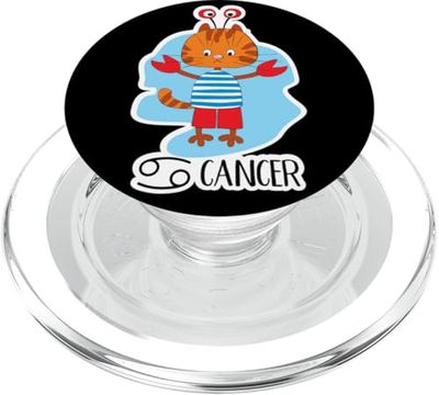 Cáncer signo zodiaco lindo gato astrología horóscopo PopSockets PopGrip para MagSafe