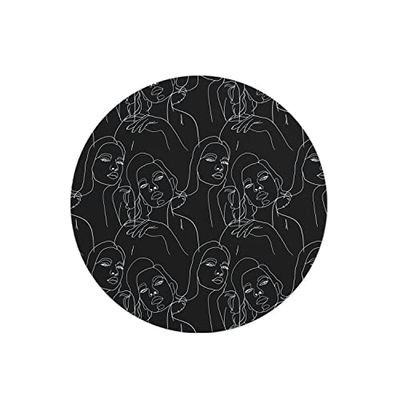 Questo Casa, Tapis de Souris Rond imprimé numérique avec Fond antidérapant pour Bureau et Maison Diamètre 22 cm