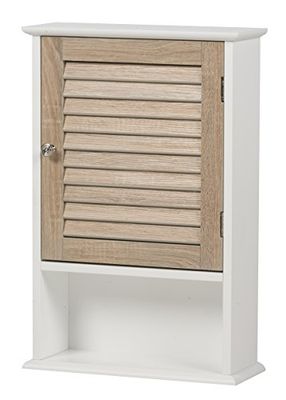 Stylehome Homestyle ce2701000 Armadio a Muro di Bagno Bianco/Rovere 40 x 15 x 60 cm