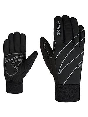 Ziener Unica, Guanti da Sci di Fondo/Nordico/Crosscountry, Softshell, Antivento, Traspiranti Donna, Nero, 8