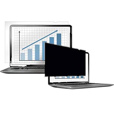 Fellowes PrivaScreen Anti Glare Black Privacy Filter & Screen Protector For Laptop & Monitor, 20.1" Inches 16:10 Widescreen - Easy Attach & Removal With Quick Reveal Tabs