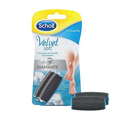 Scholl Fluwelen gladde diamant pedi navulling regelmatig grof 2 stuks