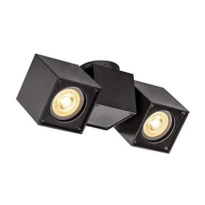 SLV Luminária de superfície de parede e teto ALTRA DICE CW/iluminação interior de teto e parede, luminária de superfície, luminária de superfície de parede, projetor de teto / GU10 50 W preto