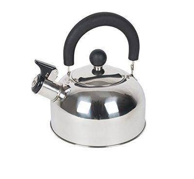 Bo-Camp Trend-Hervidor de Silbato, 1,2 L, Color Plateado