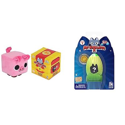 Bizak Pet Simulator Peluche, Descubre mascotas en interior del cofre sorpresa, hay perritos y gatitos pero también dragones y unicornios,códigos canjeables en Roblox (64231800) & Pet Simulator Juguete