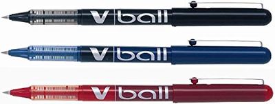 Pilot V-Ball kulspetspenna med flytande bläck 0,5 mm 3 stycken blandade färger