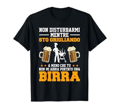 Divertente Barbecue Dalla Griglia BBQ Grigliata E Birra Maglietta