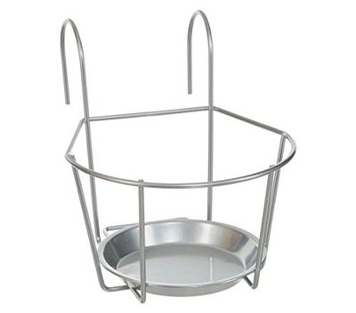 Porta fiori Dehner Banbox per balcone, circa 28 x 22 x 22 cm, metallo, argento