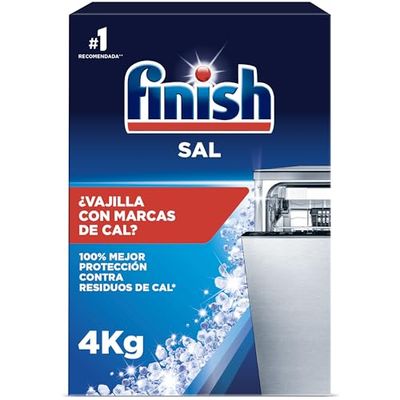 Finish Sal para máquina de lavar louça, função anticalal, maior desempenho da máquina de lavar louça, 4 kg