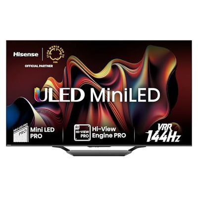 Hisense TV 75" Mini-LED 4K 75U72NQ, Smart TV VIDAA U7, Dolby Vision IQ, HDR 10+ Adaptive, 144Hz Game Mode PRO, Alexa Built-in, VIDAA Voice, Tuner DVB-T2/S2 HEVC 10, lativù 4K, 75'', 2024 U7 144Hz