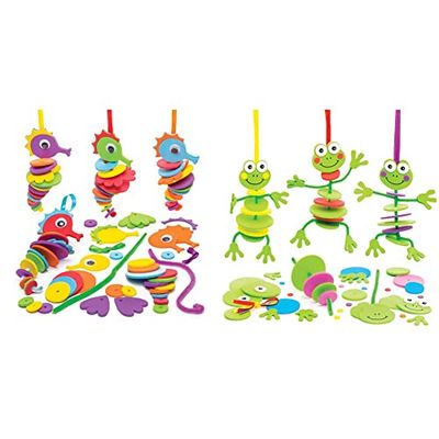 Baker Ross Jeux de Grenouilles à Empiler - Lot de 6, Loisirs Créatifs pour les Enfants (AT611)