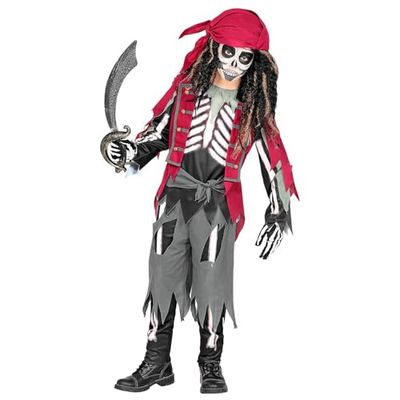 W WIDMANN MILANO Party Fashion - Disfraz infantil esqueleto pirata, bucanero, zombie, terror, carnaval, Halloween