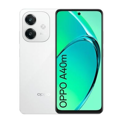 OPPO A40m - Smartphone Libre, 16GB(8GB+8GB) 256GB, Pantalla HD+ LCD 6.7", Cámara 50+2+8 MP, Android, Batería 5100mAh, Carga Rápida 45W - Blanco