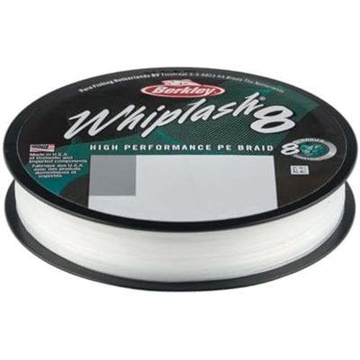 Berkley Whiplash8, Vislijn, Superlijn, Roofvislijn, Snoek, Baars, Snoekbaars, Forel, Unisex, Kristal, 0.12mm, 17.5kg, 38lb, 330yd