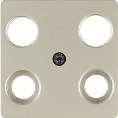Hager aRSYS – Plaque centrale pour antenne tV-fM inoxydable