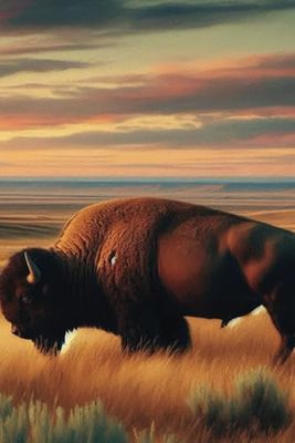 Bison Sunset