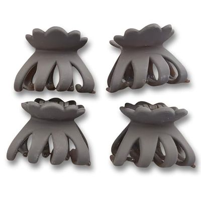PARENCE.- Set di 4 mini fermagli per capelli - Molla in metallo solido, denti intrecciati e rotondi - Accessorio compatto e pratico per le donne - 4x3cm