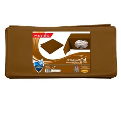 I CASAMICI ITALIA SRL (AMI) MOVIDA Tablecloth TNT 1x1mt 25pcs Brown, As Pictures