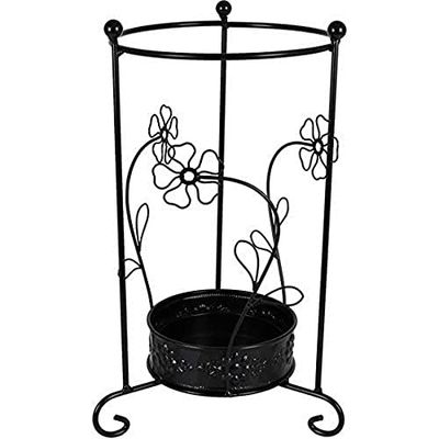 Inde Porte-Parapluie en Forme de Couronne Noir