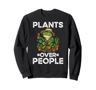 Plants Over People Funny Sarcastic Plant Lover Sweatshirt