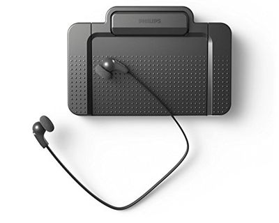 Philips LFH5220/03, Kit de Transcription, ACC2310 USB Interrupteur à Pied Design 3 Pédale, LFH0334 Écouteurs stéréo, sans Logiciel, Anthracite