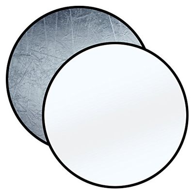 Bresser fotostudio TR-8 falflektor (rund: 110 cm) silver/vit