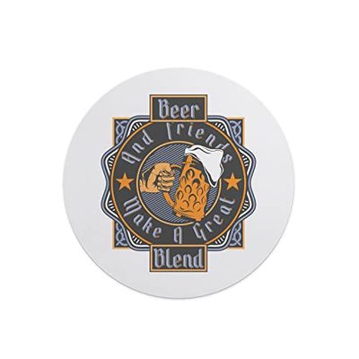 Questo Casa, Ronde digitaal bedrukte muismat, antislip onderkant, voor kantoor en thuis, diameter: 22 cm