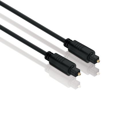 HDSupply TC020-015 Toslink S/PDIF Cabo de áudio, fibra ótica, tomada, Ø 5,0 mm, 1,50 m, preto