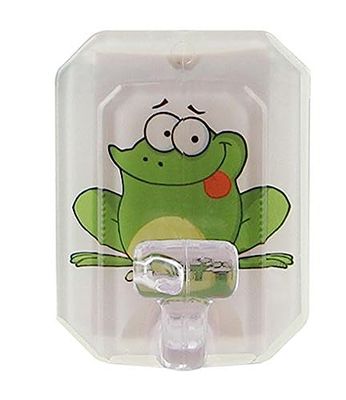 Fackelmann "Frog Adhesive Hook, White/Green, 2 x 3 x 1.5-Inch