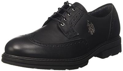 U.S. Polo Assn. Syd, Scarpe Stringate Basse Oxford Uomo, Nero, 41 EU