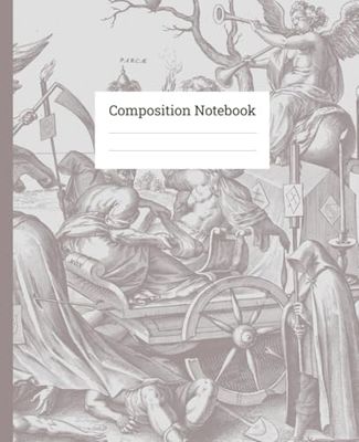 Composition Notebook: College Rule | Grey Vintage Illustration | 7.5" x 9.25" | 120 Pages | Lined Paper | School, College & Work